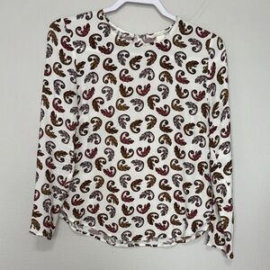 Multicolor Paisley Long Sleeve Top